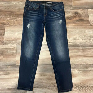 Aeropostale Jegging Skinny Jeans Size 6 Short Distressed Holes Dark Wash Stretch